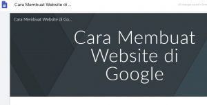 cara membuat website di google